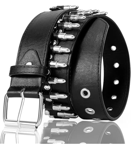 Dangerous Threads Black Studded Belt- 1 1/2